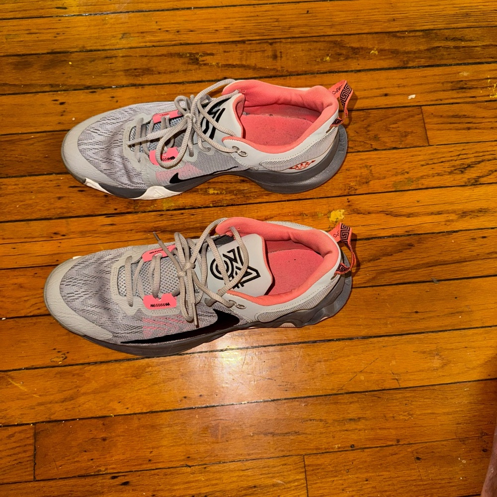 Kids Gray and Pink Athletic Shoes